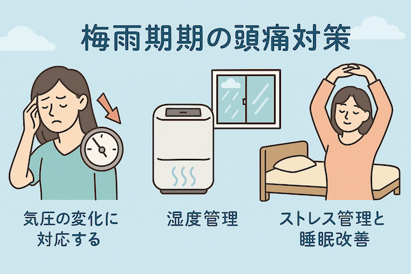 梅雨の頭痛対策方法